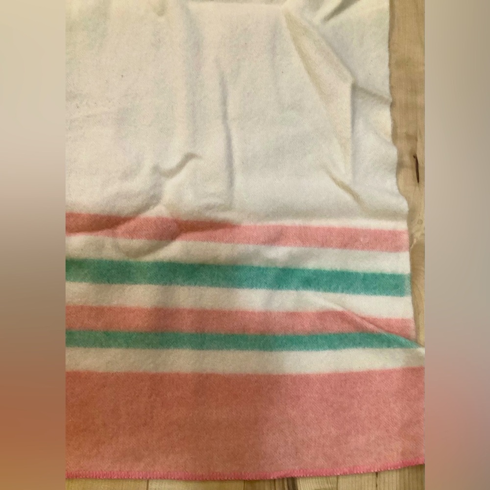 Vintage striped wool blanket